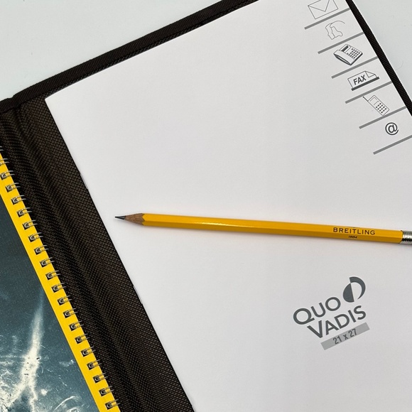 Breitling Embroidered Folio Cover, Spiral Pad &  Breitling Pencils - Picture 10 of 16